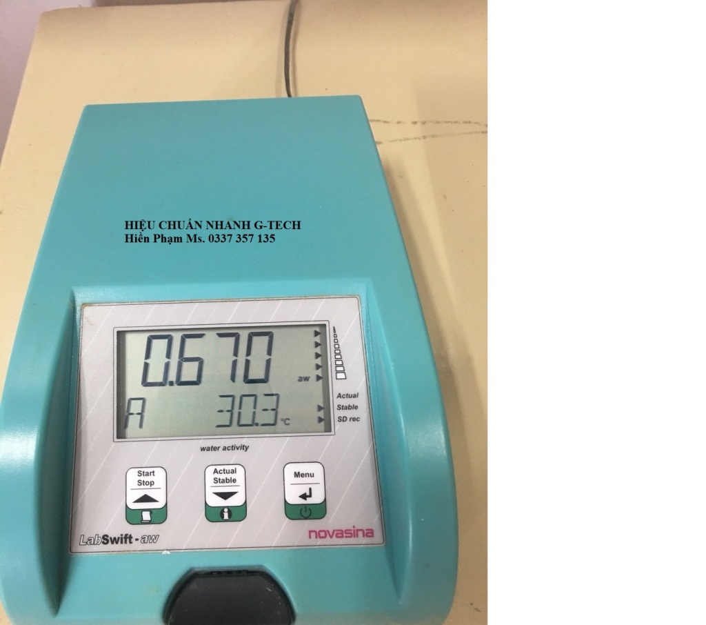 Hiệu chuẩn thiết bị đo hoạt độ của nước( Activity Water)